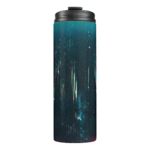 Grunge abstrakter Hintergrund. beschädigter Bildsc Thermosbecher