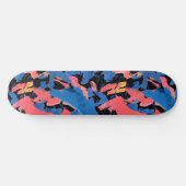 Grunge Abstraktes Blumenmuster Skateboard (Horizontal)
