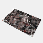 Grunge Abstraktion. Braun, schwarz und weiß. Fußmatte (Schrägansicht)