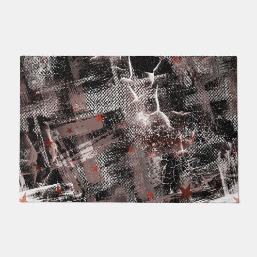 Grunge Abstraktion. Braun, schwarz und weiß. Fußmatte (Vorderseite)