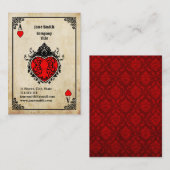 Grunge Ace of Hearts Visitenkarte (Vorne/Hinten)