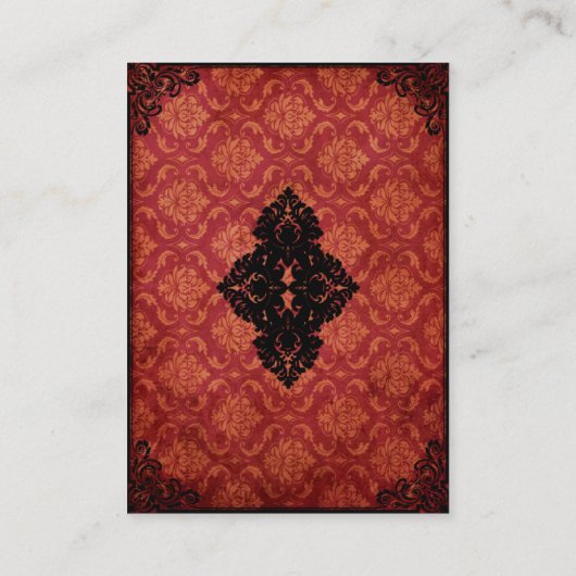 Grunge Ace of Hearts Visitenkarte (Rückseite)