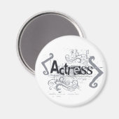 Grunge Actress Magnet (Vorderseite/Rückseite)