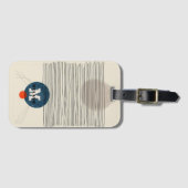 Grunge aestheticstripes minimal Monogram Gepäckanhänger (Vorderseite (Horizontal))