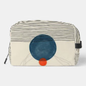 Grunge aestheticstripes minimal Monogram Waschbeutel (Rückseite)