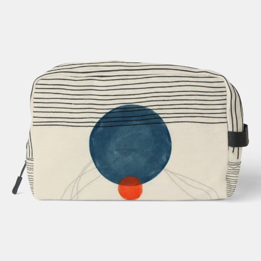 Grunge aestheticstripes minimal Monogram Waschbeutel (Rückseite)