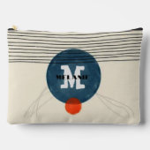 Grunge aestheticstripes minimal Monogram Zubehörtasche (Vorderseite)