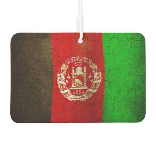 Grunge Afghanistan Flag Autolufterfrischer (Vorderseite)