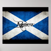 Grunge Agnew Scotland Flag Poster (Vorne)