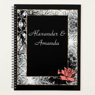 Grunge altmodische Retro-Vintage-Rosen-Korallen-Bl Planer