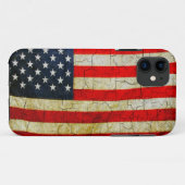 Grunge America Case-Mate iPhone Hülle (Rückseite (Horizontal))