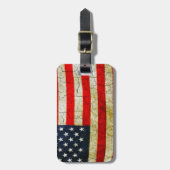 Grunge America Gepäckanhänger (Vorderseite vertikal)