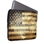 Grunge American Flag 3 Laptopschutzhülle (Vorne Rechts)