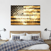 Grunge American Flag 3 Leinwanddruck (Insitu (Schlafzimmer))