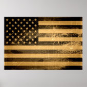 Grunge American Flag 3 Poster (Vorne)