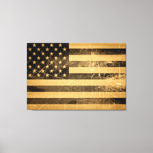 Grunge American Flag 4 Leinwanddruck