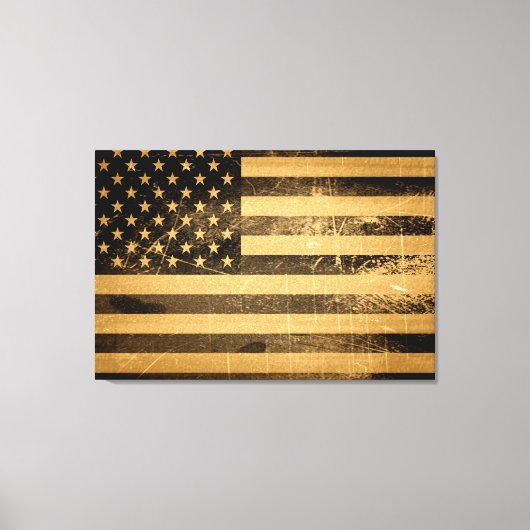 Grunge American Flag 4 Leinwanddruck (Vorderseite)