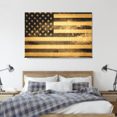 Grunge American Flag 4 Leinwanddruck (Insitu (Schlafzimmer))