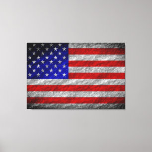 Grunge American Flag 5 Leinwanddruck