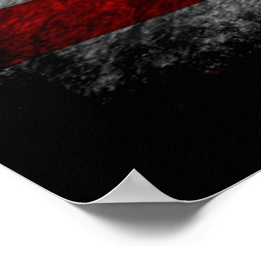 Grunge American Flag 5 Poster (Ecke)