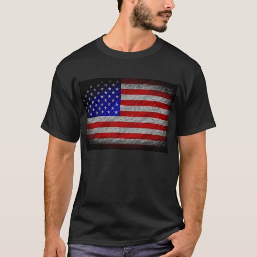 Grunge American Flag 5 T-Shirt (Vorderseite)
