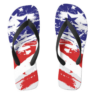Grunge American Flag Badesandalen