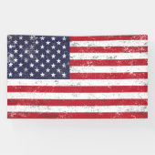 Grunge American Flag Banner (Horizontal)