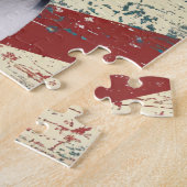 Grunge American Flag Beagle Dog Puzzle (Seite)