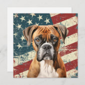 Grunge American Flag Boxer Dog (Vorne/Hinten)