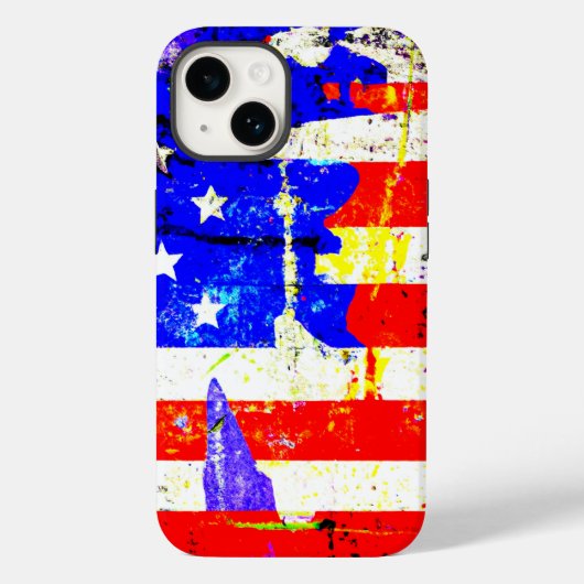 Grunge American Flag Case-Mate iPhone Hülle (Rückseite)