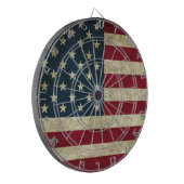 Grunge American Flag Dartscheibe (Vorderseite Links)