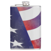 Grunge American Flag Flachmann (Vorderseite)