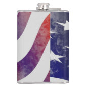 Grunge American Flag Flachmann (Rückseite)