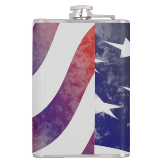 Grunge American Flag Flachmann (Rückseite)