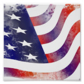 Grunge American Flag Fotodruck (Vorne)