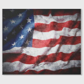 Grunge American Flag Geschenkpapier (Flach)