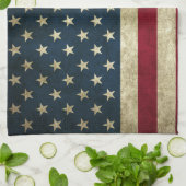 Grunge American Flag Geschirrtuch (Gefaltet)