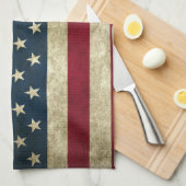 Grunge American Flag Geschirrtuch (Viertel Falte)