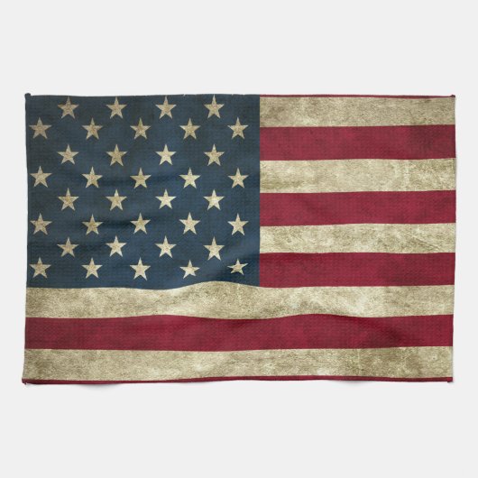 Grunge American Flag Geschirrtuch (Horizontal)