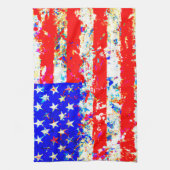 Grunge American Flag Geschirrtuch (Vertikal)