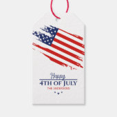 Grunge American Flag Happy 4. Juli ID104 Geschenkanhänger (Vorderseite)