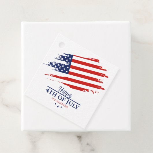 Grunge American Flag Happy 4. Juli ID104 Geschenkanhänger (Beispiel)