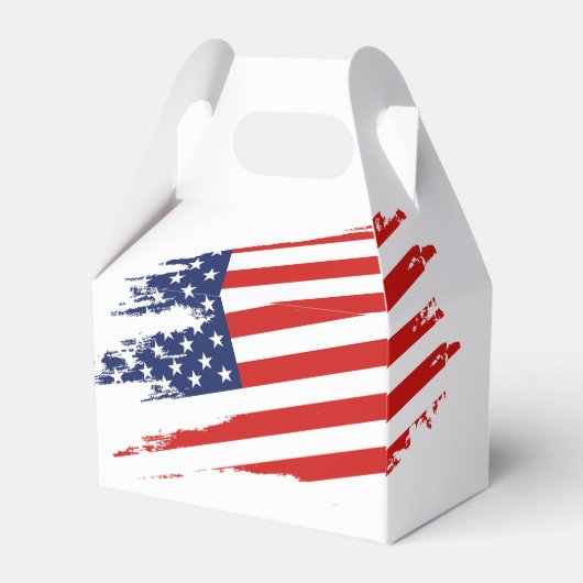 Grunge American Flag Happy 4. Juli ID104 Geschenkschachtel (Rückseite)