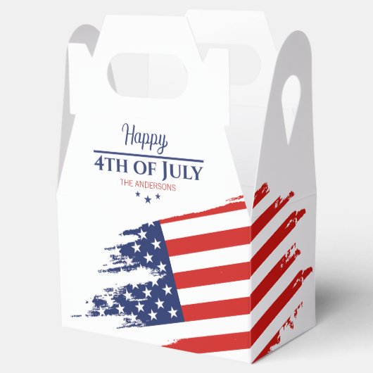 Grunge American Flag Happy 4. Juli ID104 Geschenkschachtel (Geöffnet)