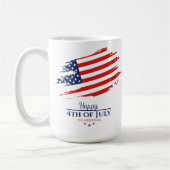 Grunge American Flag Happy 4. Juli ID104 Kaffeetasse (Links)