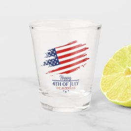 Grunge American Flag Happy 4. Juli ID104 Schnapsglas