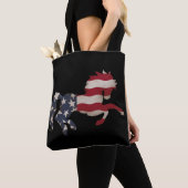 Grunge American Flag Horse Silhouette Tasche (Von Nahem)