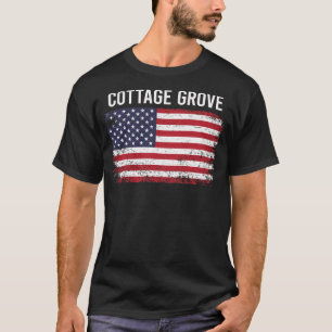 Grunge American Flag Hütte Grove T-Shirt