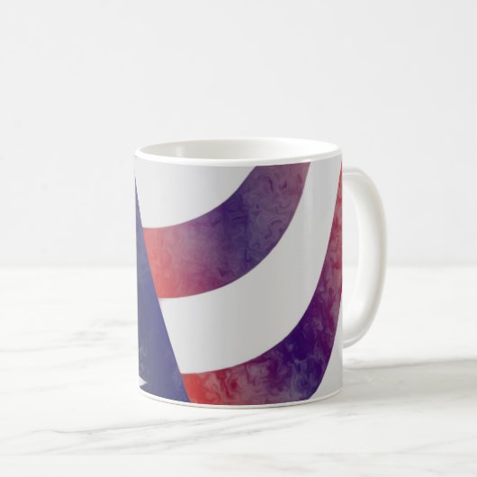 Grunge American Flag Kaffeetasse (VorderseiteRechts)