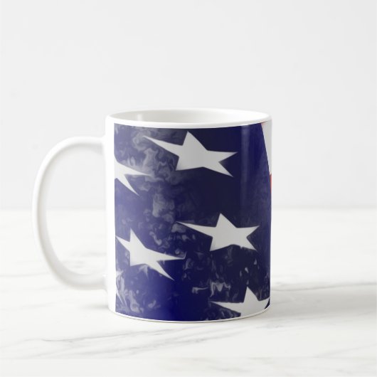Grunge American Flag Kaffeetasse (Links)